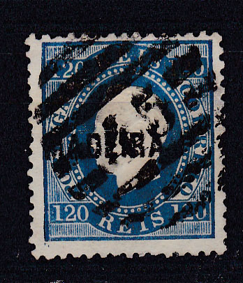 1002.jpg -     Lote:    1002            Madeira       Descrição:         1871/76 &mdash; D. Luís I. Fita direita. Sobrecarga A. CE21, 120 reis, papel liso, denteado 12 &frac12;. Valor de catálogo &euro; 135,00.        O       Valor Base:     &euro; 12,00     Valor Venda:     &euro; 12,00       