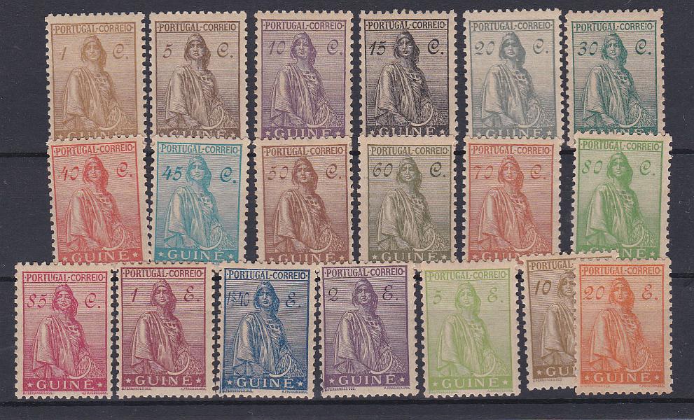1139.jpg -     Lote:    1139            Guiné       Descrição:         1933 &mdash; Ceres. Novo tipo. CE 204/222. Série completa. Valor de catálogo &euro; 270,00.        ***       Valor Base:     &euro; 55,00     Valor Venda:     &euro; 55,00       