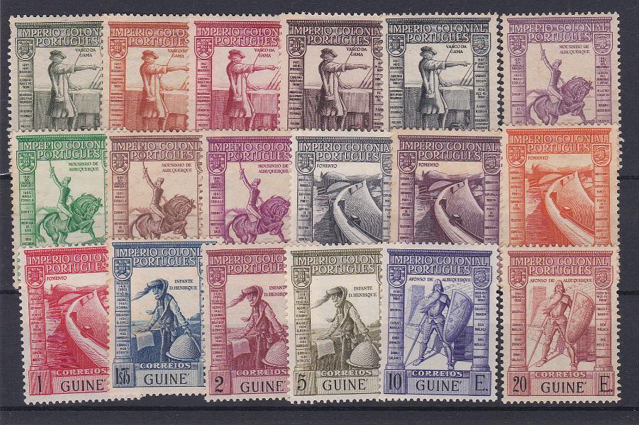 1140.jpg -     Lote:    1140            Guiné       Descrição:         1938 &mdash; Império Colonial Português. CE223/240. Série completa. Valor de catálogo &euro; 105,00.        **       Valor Base:     &euro; 20,00     Valor Venda:     Retirado     