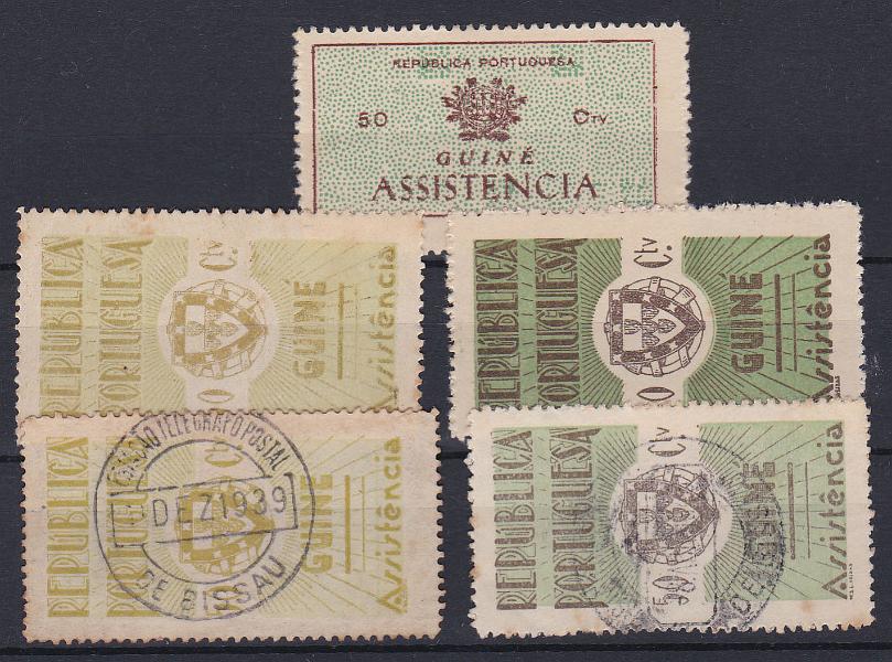 1150.jpg -     Lote:    1150            Guiné       Descrição:         1934/39 &mdash; Imposto Postal. Assistência + Assistência (Novo tipo). Lote composto por CE IP8 50c castanho verde + CE IP 9/10, duas séries completas sendo uma nova e outra usada. Valor de catálogo &euro; 86,00.        */O       Valor Base:     &euro; 18,00     Valor Venda:     Retirado     