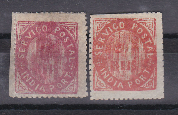 1167.jpg -     Lote:    1167            Índia       Descrição:         1875 &mdash; Nativos. Tipo IIA. CE24/25, 15 e 20 reis, papel azulado fino. B. Valor de catálogo &euro; 178,00.        *       Valor Base:     &euro; 40,00     Valor Venda:     Retirado     