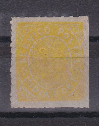 1178.jpg -     Lote:    1178            Índia       Descrição:         1877 &mdash; Nativos. Tipo IIIB. CE44, 200 reis amarelo. Valor de catálogo &euro; 158,00.        **       Valor Base:     &euro; 35,00     Valor Venda:     &euro; 35,00       