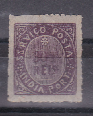 1179.jpg -     Lote:    1179            Índia       Descrição:         1877 &mdash; Nativos. Tipo IIIB. CE45, 300 reis violeta. Valor de catálogo &euro; 220,00.        **       Valor Base:     &euro; 55,00     Valor Venda:     &euro; 55,00       
