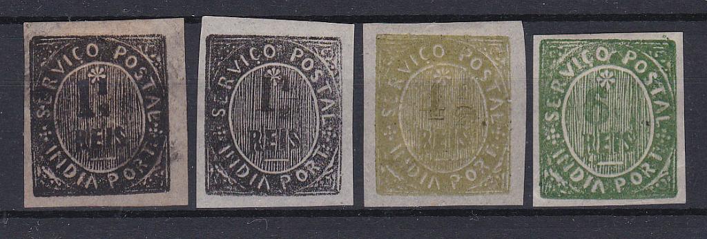 1225.jpg -     Lote:    1225            Índia       Descrição:         1883 &mdash; Nativos. Valor em moeda local. Tipo IIID. CE 129/131. Série completa + selo CE129 sem traço de fração. Valor de catálogo &euro; 105,50.        **/*       Valor Base:     &euro; 22,00     Valor Venda:     Retirado     