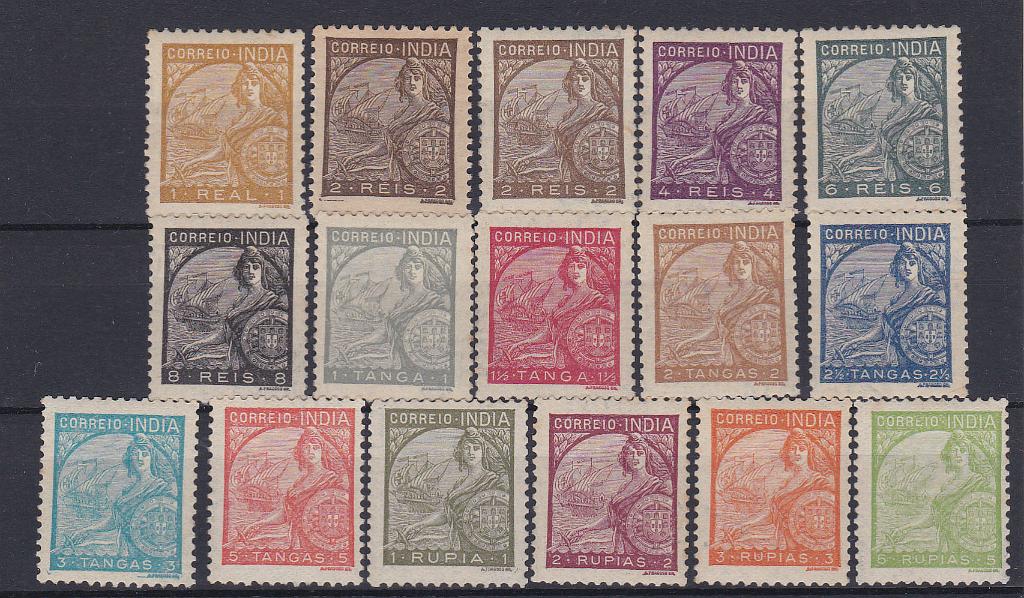 1259.jpg -     Lote:    1259            Índia       Descrição:         1933 &mdash; Tipo Padrões: CE 333/347. Série completa. Goma não original.        ***       Valor Base:     &euro; 25,00     Valor Venda:     Retirado     