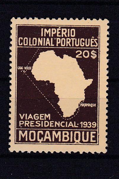 1377.jpg -     Lote:    1377            Moçambique       Descrição:         1939 &mdash; 2.ª Viagem Presidencial às Colónias. CE311, 20$00. Valor de catálogo &euro; 261,00.        ***       Valor Base:     &euro; 35,00     Valor Venda:     Retirado     