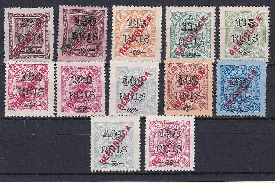 1503.jpg -     Lote:    1503            Zambézia       Descrição:         1914 &mdash; D. Carlos I, com sobrecarga REPUBLICA, tipografada localmente. CE 70/78. Série completa, com variedade de denteados. Valor de catálogo &euro; 93,20.        **/*       Valor Base:     &euro; 18,00     Valor Venda:     &euro; 18,00       