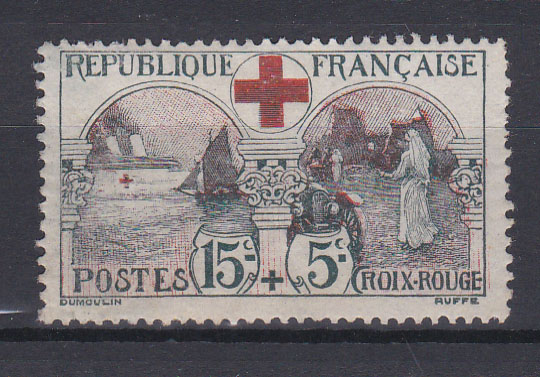 1758.jpg -     Lote:    1758                   Descrição:      França *   1918 &mdash; Cruz Vermelha. Yv156, 15+15c. Valor de catálogo &euro; 140,00.        **       Valor Base:     &euro; 22,00     Valor Venda:     &euro; 30,00       