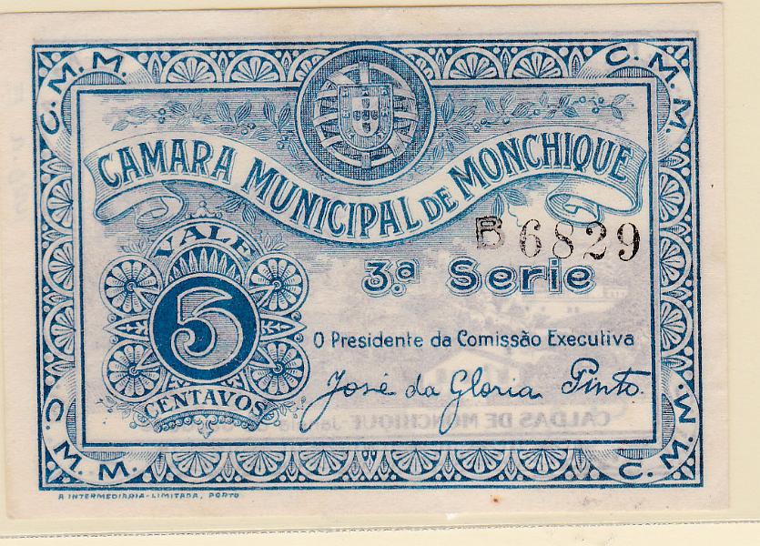 1808.jpg -     Lote:    1808                   Descrição:         Monchique, Câmara Municipal, 5 C, MA 1420.a, com nº, letra "B", Escassa, NV.        CDL       Valor Base:     &euro; 15,00     Valor Venda:     &euro; 15,00       