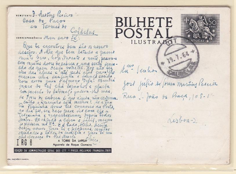 1939.jpg -     Lote:    1939      Lotes pelo Correio      Portugal       Descrição:         1962 &mdash; Cavaleiro Medieval. Série IRG. OM151, $50. Lote com 5 inteiros: 3 circulados (n.ºs 1, 6 e 10) e 2 novos com carimbo OFERTA dos CTT e carimbo dos CTT para lhes retirar o poder de circulação.        IC/IN       Valor Base:     &euro; 8,00     Valor Venda:     Retirado     