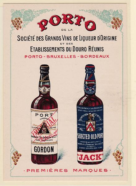2030.jpg -     Lote:    2030      Lotes pelo Correio             Descrição:         Publicidade. Bebidas. Cartão francês de promoção de vinhos do Porto "Gordon" e "Jack".        PI       Valor Base:     &euro; 5,00     Valor Venda:     &euro; 5,00       