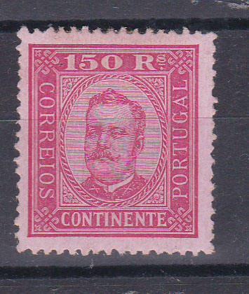 2149.jpg -     Lote:    2149      Lotes pelo Correio      Portugal       Descrição:         1892/93 &mdash; D. Carlos I, tipo Diogo Neto. CE77, 150 reis, denteado 13 &frac12;. Valor de catálogo &euro; 280,00.        **       Valor Base:     &euro; 25,00     Valor Venda:     &euro; 25,00       