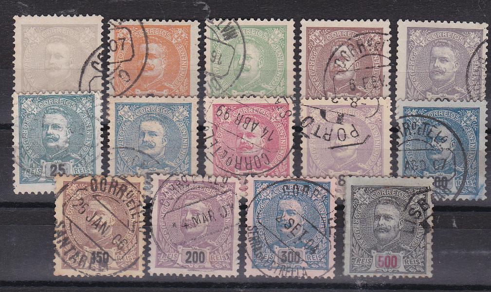 2155.jpg -     Lote:    2155      Lotes pelo Correio      Portugal       Descrição:          1895/56 &mdash; D. Carlos I Mouchon. CE 126/139. Série completa. Valor de catálogo &euro; 76,00        O       Valor Base:     &euro; 7,00     Valor Venda:     &euro; 7,00       