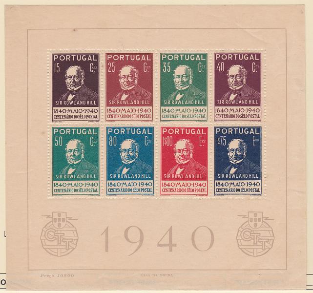 2317.jpg -     Lote:    2317      Lotes pelo Correio      Portugal       Descrição:         1940 &mdash; 1.º Centenário do Selo Postal. CE BLC3. Bloco com pequenos pontos de oxido. Lote a ver. Valor de catálogo &euro; 240,00.        BLC***       Valor Base:     &euro; 15,00     Valor Venda:     Retirado     
