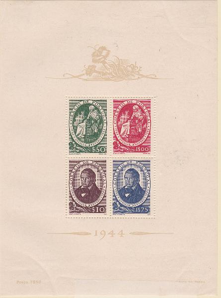 2323.jpg -     Lote:    2323      Lotes pelo Correio      Portugal       Descrição:         1944 &mdash; Centenário de Avelar Brotero. CE BLC6. Valor de catálogo &euro; 75,00.        BLC**       Valor Base:     &euro; 8,00     Valor Venda:     Retirado     