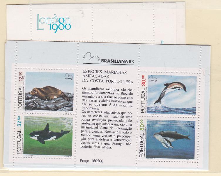 2337.jpg -     Lote:    2337      Lotes pelo Correio      Portugal       Descrição:         1980/83 &mdash; Animais do Zoo de Lisboa + Espécies marinhas ameaçadas da Costa Portuguesa. BLC32 e 59. Lote composto por 5 blocos de cada. Valor de catálogo &euro; 235,00        BLC***       Valor Base:     &euro; 8,00     Valor Venda:     &euro; 8,00       