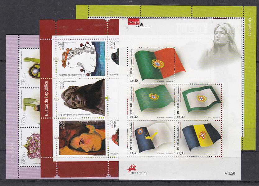 2347.jpg -     Lote:    2347      Lotes pelo Correio      Portugal       Descrição:         2003/2010- Lote com 4 folhas miniaturas. CE FM 19/20, 61. Valor aproximado de catálogo &euro; 50,00.        FM***       Valor Base:     &euro; 5,00     Valor Venda:     &euro; 5,00       
