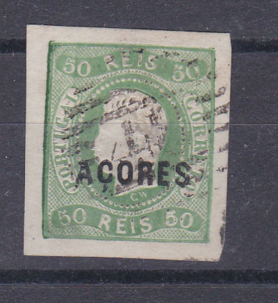 2376.jpg -     Lote:    2376      Lotes pelo Correio      Açores       Descrição:         1867/70 &mdash; D. Luís I. Fita curva, não denteados. CE4, 50 reis com boas margens. Valor de catálogo &euro; 250,00.        O       Valor Base:     &euro; 25,00     Valor Venda:     &euro; 25,00       