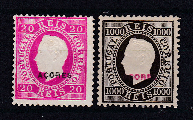 2386.jpg -     Lote:    2386      Lotes pelo Correio      Açores       Descrição:         1885 &mdash; D. Luís I. Fita direita. Nova cor e novo valor. CE 58/59, denteado 12 &frac12;. Valor de catálogo &euro; 370,00.        **       Valor Base:     &euro; 35,00     Valor Venda:     Retirado     