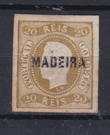2401.jpg -     Lote:    2401      Lotes pelo Correio      Madeira       Descrição:         1868 &mdash; D. Luís I. Fita curva, não denteados. CE1, 20 reis. Selo com manchas no verso. Lote a ver. Valor de catálogo &euro; 350,00.        **       Valor Base:     &euro; 30,00     Valor Venda:     Retirado     