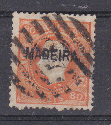 2406.jpg -     Lote:    2406      Lotes pelo Correio      Madeira       Descrição:         1868/70 &mdash; D. Luís I. Fita curva, denteados. CE10, 80 reis. Valor de catálogo &euro; 135,00.        O       Valor Base:     &euro; 12,00     Valor Venda:     Retirado     