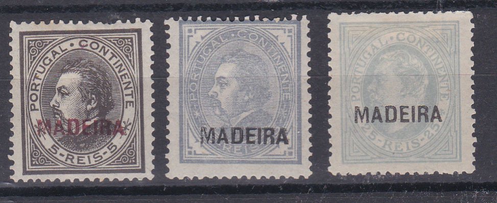 2412.jpg -     Lote:    2412      Lotes pelo Correio      Madeira       Descrição:         1880 &mdash; D. Luís I. De perfil. CE 30/32. Série completa. Selos com goma não original. Valor de catálogo &euro; 150,00.        (*)       Valor Base:     &euro; 15,00     Valor Venda:     Retirado     