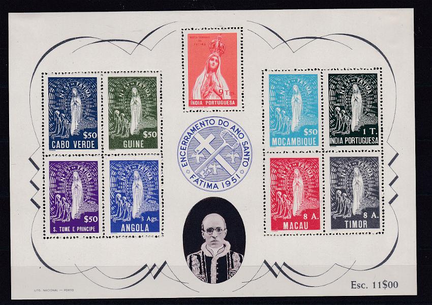 2421.jpg -     Lote:    2421      Lotes pelo Correio      Ultramar       Descrição:         Ultramar. 1951 &mdash; Encerramento do Ano Santo. CE BLC1. Valor de catálogo &euro; 180,00.        BLC**       Valor Base:     &euro; 20,00     Valor Venda:     &euro; 28,00       