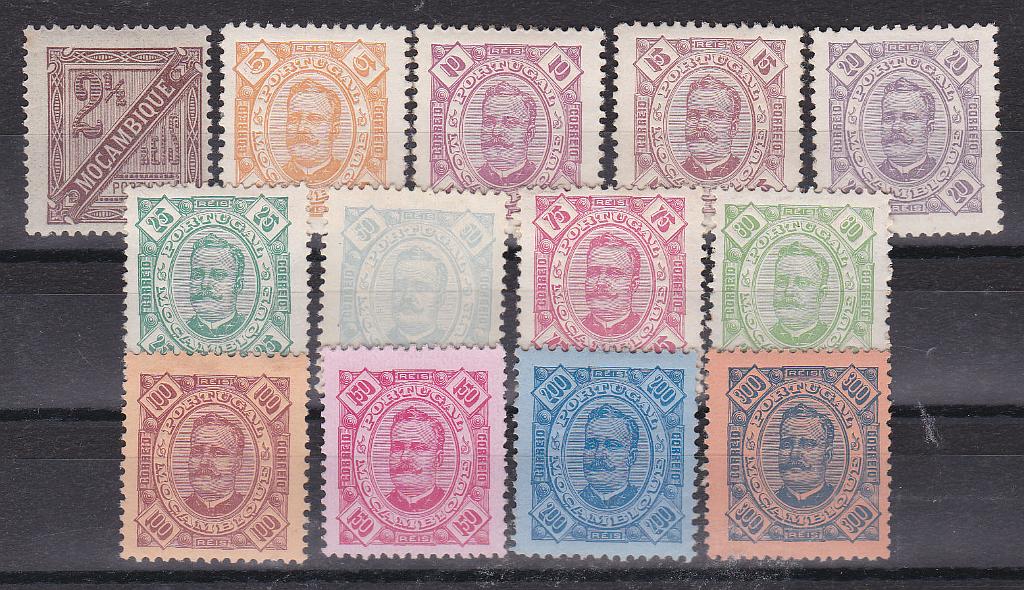2468.jpg -     Lote:    2468      Lotes pelo Correio      Moçambique       Descrição:         1893/94 &mdash; D. Carlos I. CE 28/40. Série completa. Selos de 20 e 150 reis sem goma. Valor de catálogo &euro; 85,00.        **/*       Valor Base:     &euro; 15,00     Valor Venda:     &euro; 18,00       
