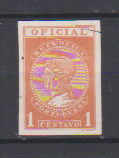 0791.jpg -     Lote:    791            Portugal       Descrição:         1918 &mdash; Serviço Oficial. Emissão projectada. Alegoria da República. Tipo aprovado. Com indicação "CENTAVO". OM31, 1c laranja. Prova não denteada em papel liso médio.         PRV       Valor Base:     &euro; 8,00     Valor Venda:     &euro;      