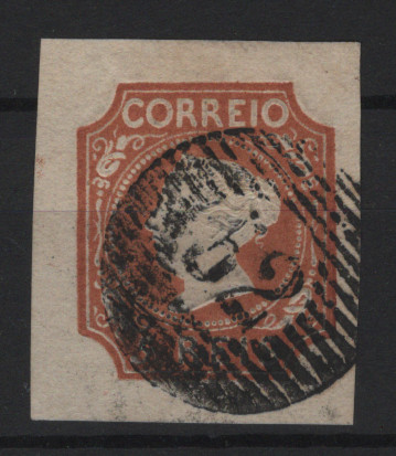 0635.jpg -     Lote:    635            Portugal       Descrição:         1853 &mdash; D. Maria II. CE1, 5 reis, cunho I, com margens de luxo. Valor de catálogo &euro; 1.600,00. Bonito exemplar.        O       Valor Base:     &euro; 200,00     Valor Venda:     &euro;      