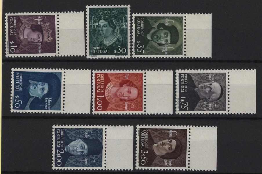 0927.jpg -     Lote:    927            Portugal       Descrição:         1949 &mdash; Dinastia de Avis. CE 705/712. Série completa. Valor de catálogo &euro; 223,00.        ***       Valor Base:     &euro; 22,00     Valor Venda:     &euro;      