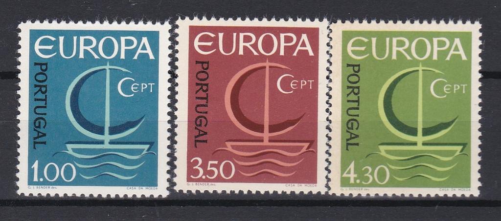0955.jpg -     Lote:    955            Portugal       Descrição:         1966 &mdash; Europa CEPT. CE983/985. Série completa apresentando os selos 18 dentes na horizontal. Valor de catálogo &euro; 300,00.        ***       Valor Base:     &euro; 30,00     Valor Venda:     &euro;      