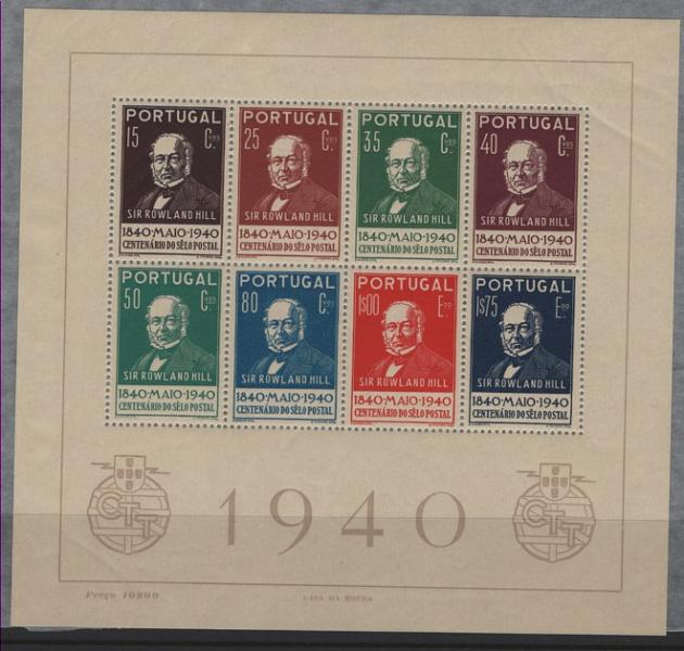 1015.jpg -     Lote:    1015            Portugal       Descrição:         1940 &mdash; Centenário do Selo Postal. CE BLC3. Valor de catálogo &euro; 240,00.        BLC***       Valor Base:     &euro; 25,00     Valor Venda:     &euro;      