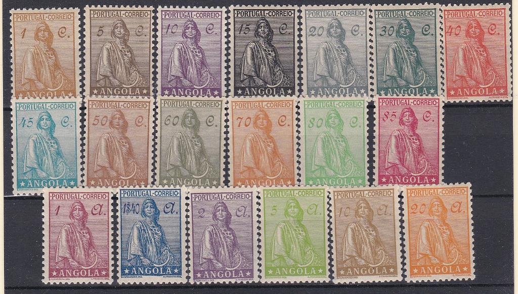 1147.jpg -     Lote:    1147            Angola       Descrição:         1932 &mdash; Ceres. Novo tipo. CE 228/246. Série completa. Goma original sem charneira. Valor de catálogo &euro; 234,00.        ***       Valor Base:     &euro; 50,00     Valor Venda:     &euro;      