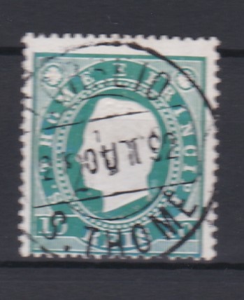 1492.jpg -     Lote:    1492            S. Tomé e Príncipe       Descrição:         1892 &mdash; D. Luís I. Fita direita. Com sobretaxa. CE28, 2 &frac12; s/ 10 reis. Sobrecarga tipo 2 a preto. Valor de catálogo &euro; 150,00.        O       Valor Base:     &euro; 30,00     Valor Venda:     &euro;      