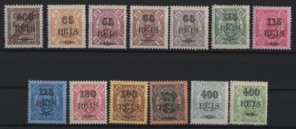 1502.jpg -     Lote:    1502            S. Tomé e Príncipe       Descrição:         1902 &mdash; D. Carlos, tipo Diogo Neto, com sobretaxa. CE70/82. Série completa. MB. Valor de catálogo &euro; 133,00.        **       Valor Base:     &euro; 30,00     Valor Venda:     &euro;      