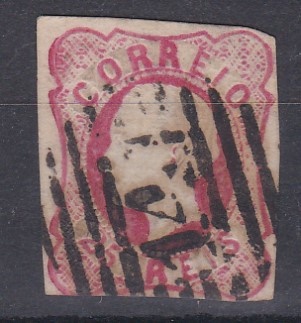 1612.jpg -     Lote:    1612            Portugal        Descrição:         Carimbo numéricos da 1.ª reforma. 1862/64 &mdash; D. Luís I. CE16, 25 reis, carmim rosa, obliterado com carimbo a preto "147 &mdash; FIGUEIRÓ DOS VINHOS", tipo 4.3.4.        O       Valor Base:     &euro; 25,00     Valor Venda:     &euro;      