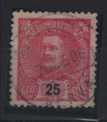1688.jpg -     Lote:    1688            Portugal        Descrição:         Carimbos circulares datados, tipo 1880 * 1899 &mdash; D. Carlos I Mouchon. CE141, 25 reis, obliterado com carimbo batido a preto "CERVA".        Lote       Valor Base:     &euro; 8,00     Valor Venda:     &euro;      