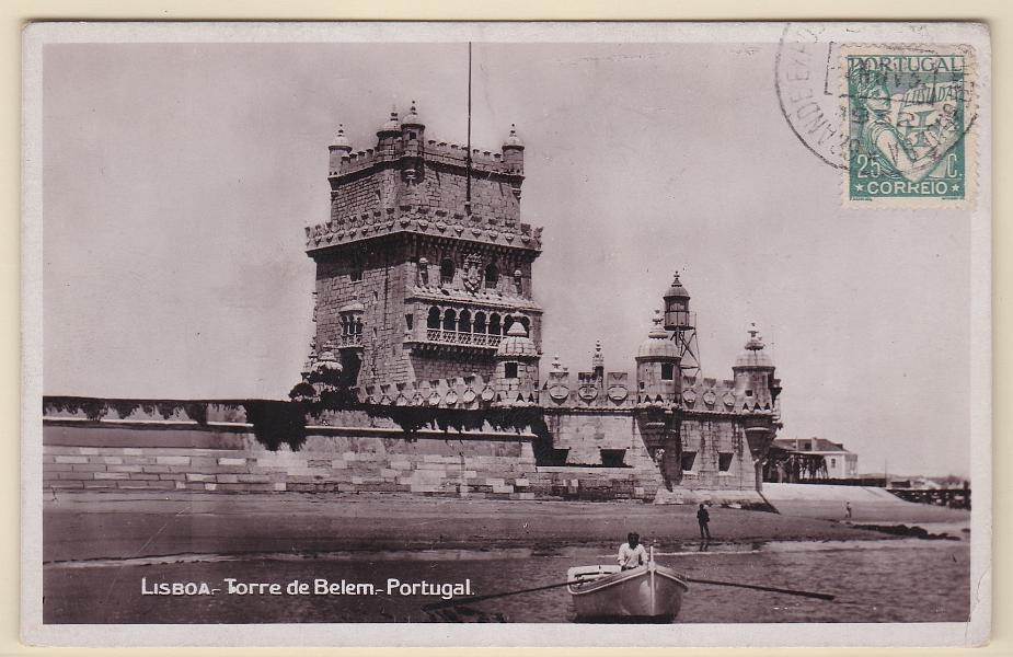 1781.jpg -     Lote:    1781            Portugal        Descrição:         Carimbos comemorativos. Postal ilustrado circulado com selo tipo Lusíadas de 25C CE519 em postal ilustrado da Torre de Belém, circulado de Lisboa (07.11.32) para a Argentina, com vinheta da Grande Exposição Industrial Portuguesa de 1932. Carimbo a preto "GRANDE EXPOSIÇÃO INDUSTRIAL PORTUGUESA". MR.        PI       Valor Base:     &euro; 40,00     Valor Venda:     &euro;      