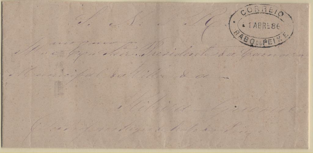 1783.jpg -     Lote:    1783            Açores       Descrição:         Carimbos de dupla oval. Carta remetida isenta de Rabo de Peixe (22.02.86) para a Ribeira Grande com carimbo batido a preto "RABO DE PEIXE".        O       Valor Base:     &euro; 30,00     Valor Venda:     &euro;      