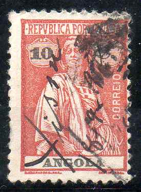 1801.jpg -     Lote:    1801            Angola       Descrição:         Carimbos manuscritos. 1914 &mdash; Ceres. CE151, 10c. Selo com obliteração manuscrita de "XISSA / 18/9/91?".        O       Valor Base:     &euro; 15,00     Valor Venda:     &euro;      