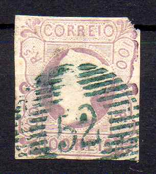 2359.jpg -     Lote:    2359      Lotes pelo Correio      Portugal       Descrição:         1853 &mdash; D. Maria II. CE4, 100 reis lilás. Selo com margens muito curtas, com defeito no canto superior direito.        O       Valor Base:     &euro; 25,00     Valor Venda:     &euro;      