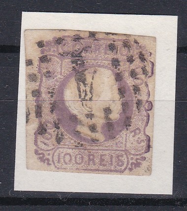 2370.jpg -     Lote:    2370      Lotes pelo Correio      Portugal       Descrição:         1855/56 &mdash; D. Pedro V. cabelos lisos. CE9, 100 reis. Selo com margens curtas. Valor de catálogo &euro; 175,00.        O       Valor Base:     &euro; 5,00     Valor Venda:     &euro;      