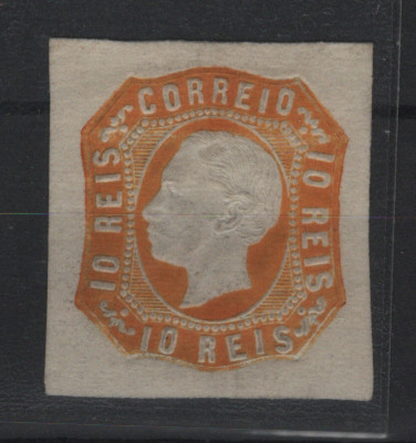2382.jpg -     Lote:    2382      Lotes pelo Correio      Portugal       Descrição:         1862/64 &mdash; D. Luís I. CE15, 10 reis amarelo laranja, com margens de luxo. Valor de catálogo &euro; 85,00.        *       Valor Base:     &euro; 8,00     Valor Venda:     &euro;      