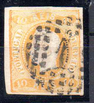 2394.jpg -     Lote:    2394      Lotes pelo Correio      Portugal       Descrição:         1866/67 &mdash; D. Luís I. Fita curva, não denteados. CE20, 10 reis, amarelo, com 3 margens curtas. Valor de catálogo &euro; 175,00.        O       Valor Base:     &euro; 20,00     Valor Venda:     &euro;      