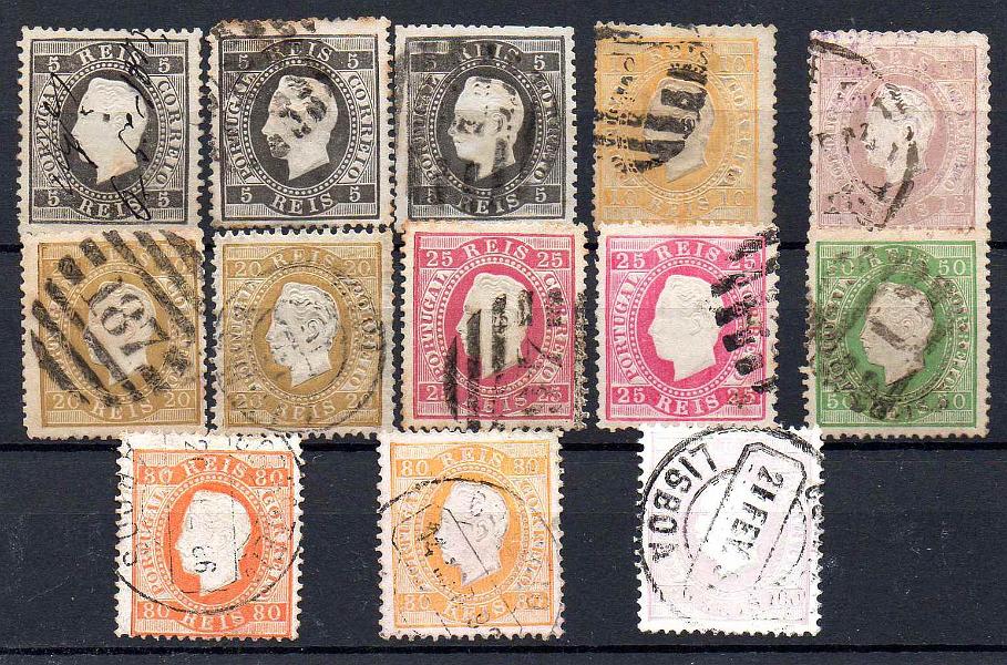 2427.jpg -     Lote:    2427      Lotes pelo Correio      Portugal       Descrição:         1870/76 &mdash; D. Luís I. Fita direita. Lote composto por 13 selos: 3xCE36, CE37, CE38, 2xCE39, 2xCE40, CE41, 2xCE42 e CE43. Lote a ver.        O       Valor Base:     &euro; 25,00     Valor Venda:     &euro;      
