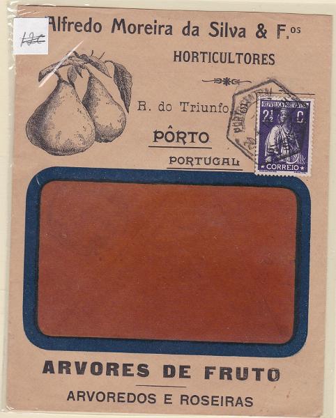 2464.jpg -     Lote:    2464      Lotes pelo Correio      Portugal       Descrição:         1912 &mdash; Ceres. CE211, 2 &frac12; c, denteado 15x14, papel esmalte, em sobrescrito circulado do Porto (20.04.15) para Ponte da Barca (20.04.15).        Carta       Valor Base:     &euro; 8,00     Valor Venda:     &euro;      