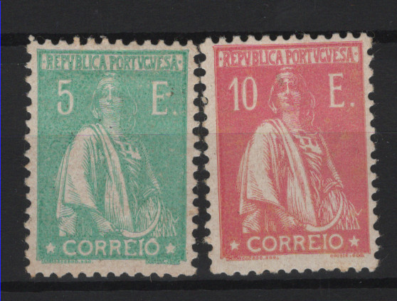 2477.jpg -     Lote:    2477      Lotes pelo Correio      Portugal       Descrição:         1924/26 &mdash; Ceres. Novas taxas e cores. CE296/297, 5E e 10E. Valor de catálogo &euro; 384,00.        **       Valor Base:     &euro; 25,00     Valor Venda:     &euro;      