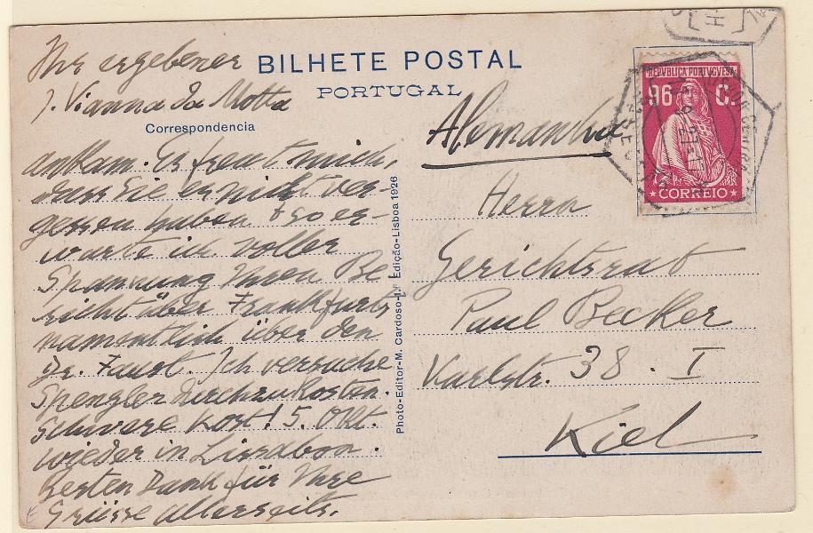 2486.jpg -     Lote:    2486      Lotes pelo Correio      Portugal       Descrição:         1926 &mdash; Ceres. Emissão Londres. CE411, 96C, em postal ilustrado circulado de Lisboa (13.09.27) para a Rússia.        PI       Valor Base:     &euro; 6,00     Valor Venda:     &euro;      