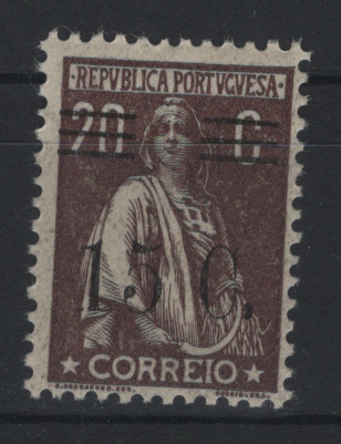 2490.jpg -     Lote:    2490      Lotes pelo Correio      Portugal       Descrição:         1928/29 &mdash; Ceres, com sobretaxa. CE460, 15 s/ 20c castanho. Valor de catálogo &euro; 94,00.        ***       Valor Base:     &euro; 20,00     Valor Venda:     &euro;      
